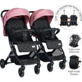 Lorelli Fiorano New Kabin Pembe İkiz Bebek Arabası