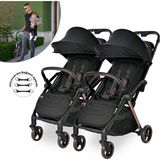 Lorelli Loret Otomatik Katlanan Kabin Boy & Ikiz Bebek Arabası - Black - Siyah