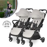 Lorelli Loret Otomatik Katlanan Kabin Boy & Ikiz Bebek Arabası - Grey - Gri