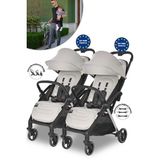 Lorelli Loret Otomatik Katlanan Kabin Boy & İkiz Bebek Arabası - Grey