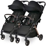 Lorelli Loret Otomatik Katlanan Kabin Boy Ikiz & Travel Set Bebek Arabası - Black - Siyah