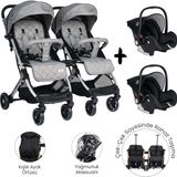 Lorelli New Fiorano Kabin Dolphin Grey Gri İkiz Bebek Arabası