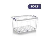 Loremp Tekerlekli Kilitli Saklama Kutusu 80 Litre 1 Adet Tekerlekli Saklama Kabı