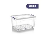 Loremp Tekerlekli Kilitli Saklama Kutusu 80 Litre Tekerlekli Saklama Kabı