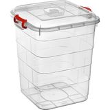 Loremp Tetris Kare Saklama Kabı-2 (10LT) - BR1152 02 - Standart - Renkli Beyaz