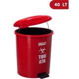 Loremp Tıbbi Atık Kutusu Plastik Pedallı Iç Kovalı 40 Lt - 0,1 L - 001-Renkli