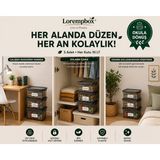 Lorempbox 2 Basamaklı Kaydırmaz Plastik Tabure 120 kg Taşıma Kapasiteli Çok Amaçlı Basamak ve Oturma Taburesi - Açık Gri