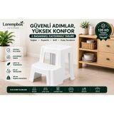 Lorempbox 2 Basamaklı Kaydırmaz Plastik Tabure 120 Kg Taşıma Kapasiteli | Oturma Birimi