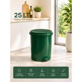 Lorempbox 25 Lt Pedallı Plastik Çöp Kovası Dayanıklı, Hijyenik Ev & Ofis Çöp Kutusu Yeşil