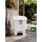 Lorempbox 40 Lt Pedallı Çöp Kovası Iç Kovasız Beyaz Renk
