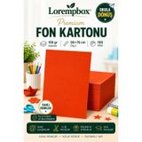 Lorempbox Premium Renkli Fon Kartonu 50x70 cm 150 gr 100 Ade Kırmızı
