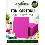 Lorempbox Premium Renkli Fon Kartonu 50x70 cm 150 gr 100 Adet Fuşya