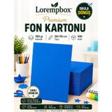 Lorempbox Premium Renkli Fon Kartonu 50x70 cm 150 gr 100 Adet Mavi