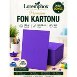 Lorempbox Premium Renkli Fon Kartonu 50x70 cm 150 gr 100 Adet Mor