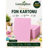 Lorempbox Premium Renkli Fon Kartonu 50x70 cm 150 gr 100 Adet Pembe