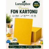 Lorempbox Premium Renkli Fon Kartonu 50X70 cm 150 gr 100 Adet Sarı