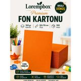 Lorempbox Premium Renkli Fon Kartonu 50x70 cm 150 gr 100 Adet Turuncu