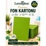 Lorempbox Premium Renkli Fon Kartonu 50X70 cm 150 gr 100 Adet Yeşil
