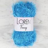 Loren 34042 RF003 Furry Mavi El Örgü İpi