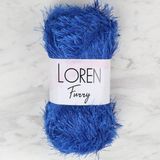 Loren 34043 RF004 Furry Saks Mavisi El Örgü İpi