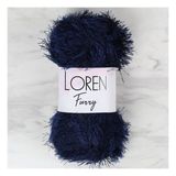 Loren 34044 RF005 Furry Lacivert El Örgü İpi