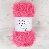 Loren 34050 RF016 Furry Koyu Pembe El Örgü İpi