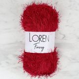 Loren 34052 RF024 Furry Koyu Kırmızı El Örgü İpi