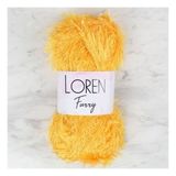 Loren 34063 RF075 Furry Hardal Sarısı El Örgü İpi
