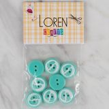 Loren Crafts Yeşil 8 Li Ayak Izi Düğme - 442