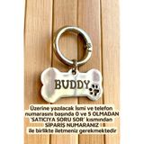 Loren Gift Isme Özel Çelik Kedi Köpek İsimlik Künyesi Gümüş