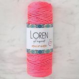 Loren L116 Macrame Neon Pembe El Örgü İpi