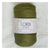 Loren LM010 34429 Polyester Soft Macrame Yeşil El Örgü İpi