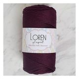 Loren LM038 34443 Polyester Soft Macrame Patlıcan Moru El Örgü İpi