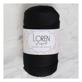 Loren LM040 34445 Polyester Soft Macrame Siyah El Örgü İpi