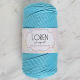 Loren LM045 34447 Polyester Soft Macrame Turkuaz El Örgü İpi