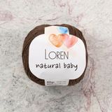 Loren Natural Baby Kahverengi El Örgü Ipi - R035 - 33941