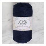 Loren Polyester Soft Macrame 34436 LM030 Koyu Lacivert El Örgü İpi