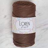 Loren Polyester Soft Macrame 34438 LM032 Kahverengi El Örgü İpi