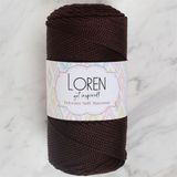 Loren Polyester Soft Macrame 34440 LM034 Koyu Kahverengi El Örgü İpi