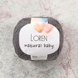 Loren R082 33946 Natural Baby Gri El Örgü İpi