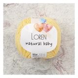 Loren R086 33942 Natural Baby Sarı El Örgü İpi