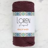 Loren RM115 Macrame Koyu Bordo El Örgü İpi