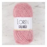 Loren RS0038 34080 Silver Pembe El Örgü İpi