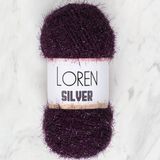 Loren RS0109 34082 Silver Patlıcan Moru El Örgü İpi