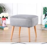 Lorence Home Bolien Puf - Açık Gri - Yükseklik: 43cm Genişlik: 45cm Derinlik: 45cm