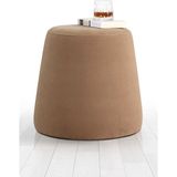 Lorence Home Broch Puf Kahve - Yükseklik: 44cm, Çap: 40cm - Kahverengi