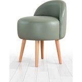 Lorence Home Burks Deri Puf Yeşil - Oturma yüksekliği: 47 cm Genişlik: 48 cm Derinlik: 42cm, Dayanma Yüksekliği: 64 cm