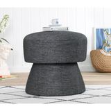 Lorence Home Endor Puf - Koyu Gri - Yükseklik: 45cm Çap: 48cm