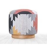 Lorence Home Ferruz Kilim Puf - Midas Çok Renkli