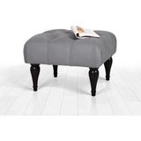 Lorence Home Floral Puf - Gri
